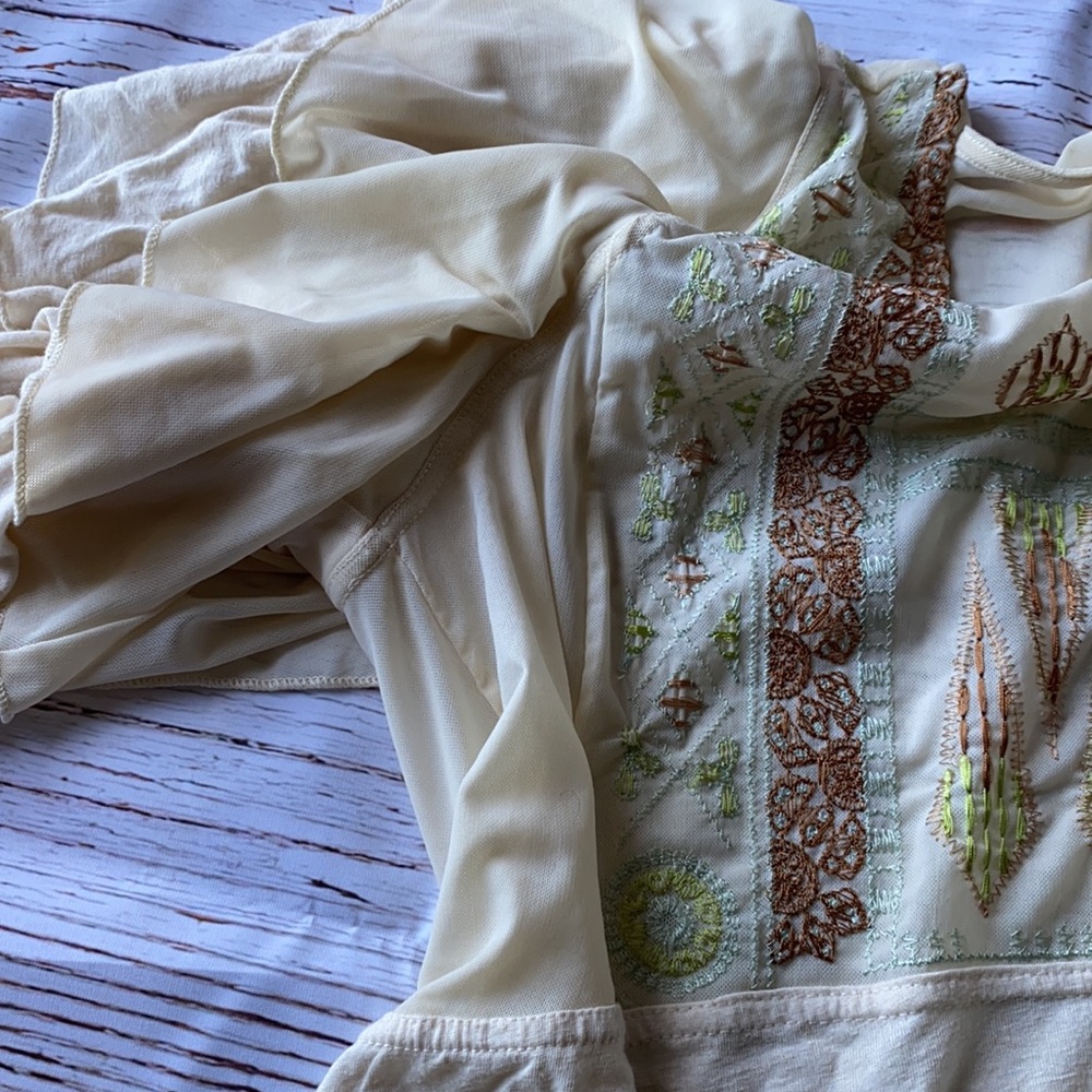 FREE PEOPLE embroidered long sleeve - Picture 6 of 10